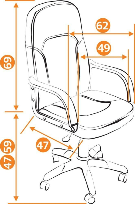 Кресло PARMA кож/зам, черный/красный, 36-6/36-161