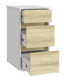 Тумба Оскар ОС-10 белый структурный/блэквуд ячменный