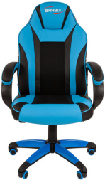 Кресло компьютерное BRABIX &quot;Tanto GM-171&quot;, TW/экокожа, черное/голубое, 532575, 7083503