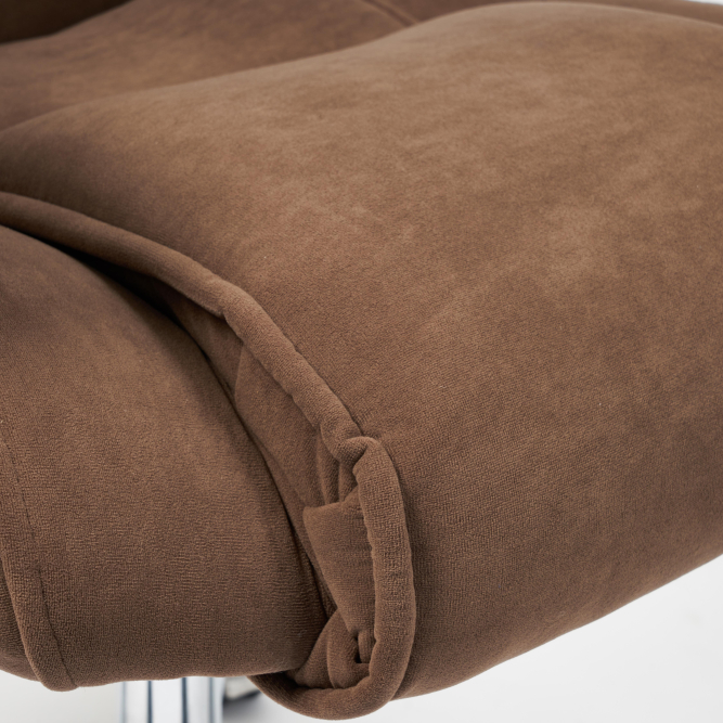 Кресло BERGAMO (хром) флок , коричневый, 6