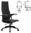 Кресло офисное МЕТТА "К-8.1-Т" пластик, экокожа перфорированная, сиденье регулируемое, черное