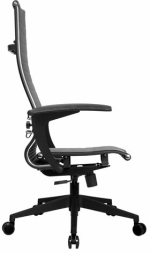 Кресло офисное МЕТТА &quot;К-8.1-Т&quot; пластик, экокожа перфорированная, сиденье регулируемое, черное