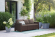 Диван садовый из ротанга Калифорния 3-х местный (California 3 Sofa), коричневый
