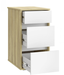 Тумба Оскар ОС-10 блэквуд ячменный/белый структурный