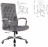 Кресло офисное T-9928SL, усиленное, НАГРУЗКА до 200 кг, хром, ткань, серое, 1985910
