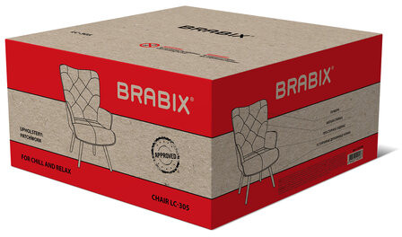 Кресло BRABIX "Soft LC-305", ткань, пэчворк (лоскутное), 533148