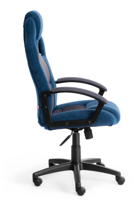 Кресло DRIVER флок/ткань, синий/серый, 32/12