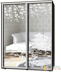 Шкаф-купе 2х дв Стандарт Пескоструй № 71