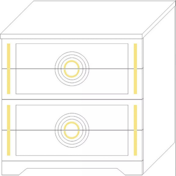 Комод 4-х ящ.(б/подзеркальника) Луиза NEW
