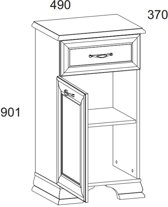Тумба 1D1S Тиффани ANREX