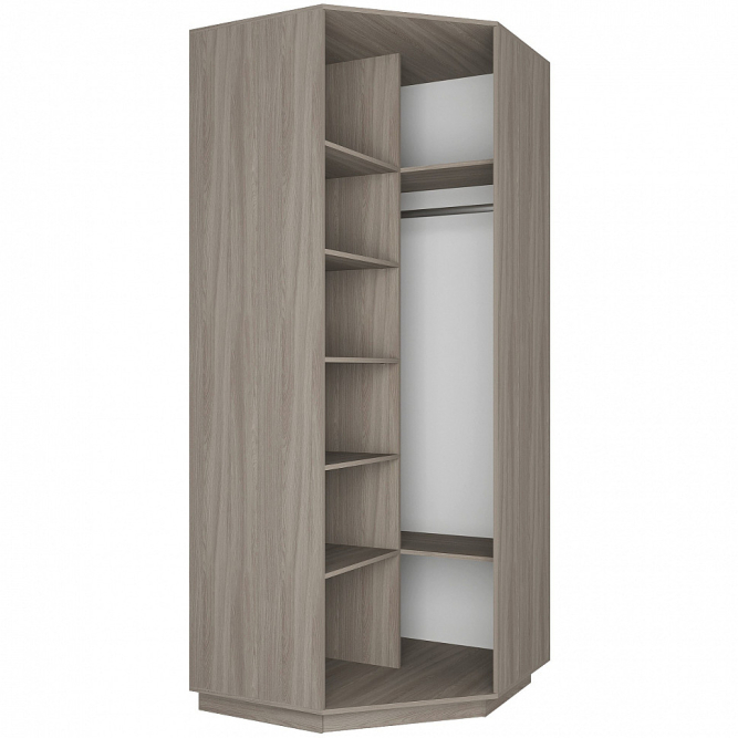 Шкаф-купе Экспресс Угловой ( Зеркало) Ясень шимо светлый