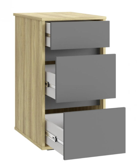 Тумба Оскар ОС-10 блэквуд ячменный/графит