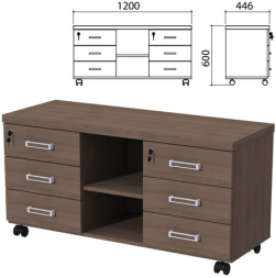 Тумба-креденция Приоритет 6 ящиков