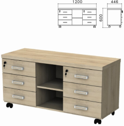 Тумба-креденция Приоритет 6 ящиков