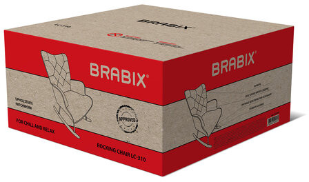 Кресло-качалка BRABIX "Rock LC-310", ткань, пэчворк (лоскутное), 533149