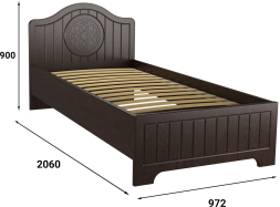 Кровать «Монблан» МБ (601К-604К) венге