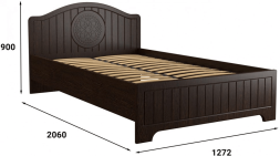Кровать «Монблан» МБ (601К-604К) венге