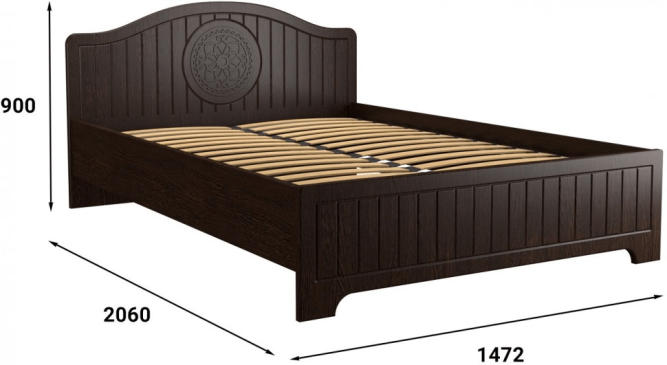 Кровать «Монблан» МБ (601К-604К) венге