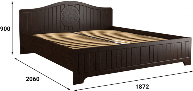 Кровать «Монблан» МБ (601К-604К) венге