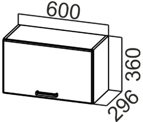 Шкаф навесной ШГ600 (горизонт.) Прованс