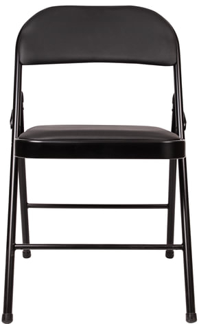 Стул складной для дома и офиса BRABIX "Golf Plus CF-003 Комфорт", черный каркас, кожзам черный, 531566