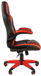 Кресло компьютерное СН GAME 15, экокожа, черное/красное, 7022777