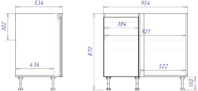 Стол СМУ-100 Женева (левый) (ЛДСП)