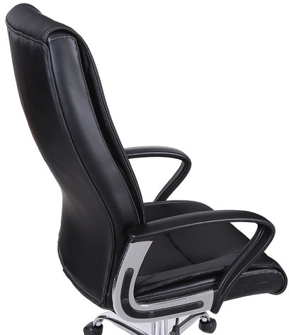 Кресло офисное BRABIX &quot;Forward EX-570&quot;, хром, экокожа, черное, 531837