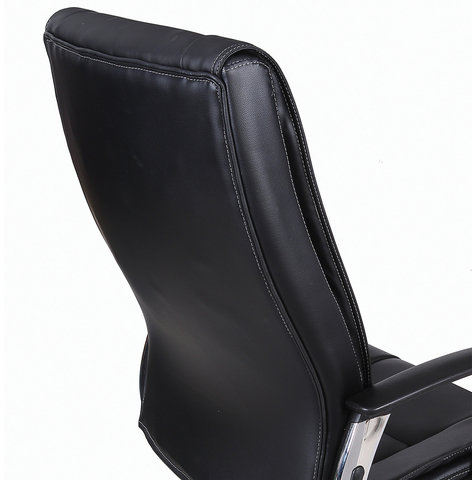 Кресло офисное BRABIX &quot;Forward EX-570&quot;, хром, экокожа, черное, 531837