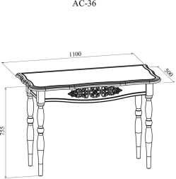 Стол Ассоль АС-36 белое дерево