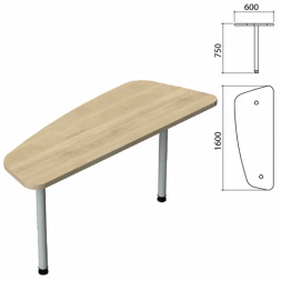 Стол приставной Приоритет (хром)