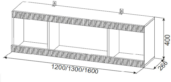 Полка навесная Гамма-20