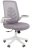 Кресло Chairman CH 565, откидные подлокотники, синхромеханизм, пластик белый, сетка/ткань, серое, 7146049