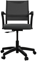 Кресло МЕТТА ErgoLife Sit Air M4, пластик, каркас металлический, с подлокотниками, ткань-сетка черная, z6A0.60.1.D01