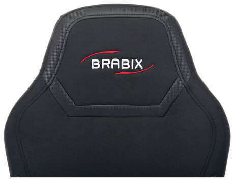 Кресло компьютерное BRABIX &quot;Alpha GM-018&quot;, ткань/экокожа, черное, 532636, GM-018_532636