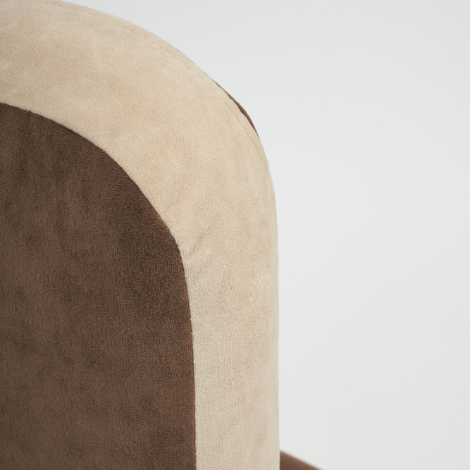 Кресло СН757 флок , коричневый/бежевый, 6/7