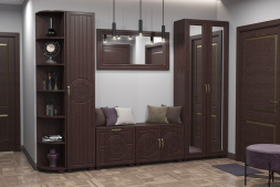 Шкаф с зеркалом «Монблан» МБ-21К венге