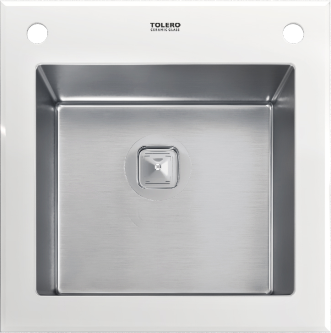 Комбинированные мойки TOLERO CERAMIC GLASS (нержавеющая сталь и стекло)TG-500