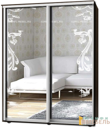 Шкаф-купе 2х дв Стандарт Пескоструй № 76