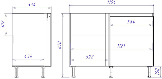 Стол СМУ-120 Женева (правый) (ЛДСП)