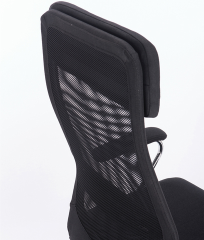 Кресло офисное BRABIX &quot;Flight EX-540&quot;, хром, ткань, сетка, черное, 531847