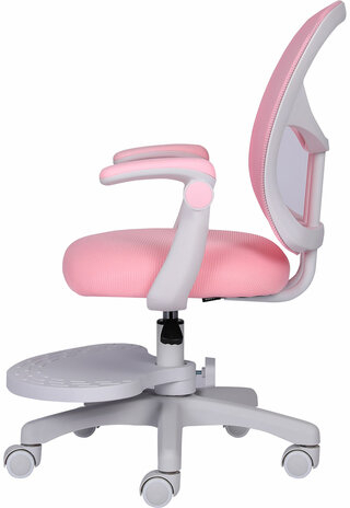 Кресло детское с подставкой для ног BRABIX &quot;Toy MG-205&quot;, сетка/ткань TW, розовое, 533151