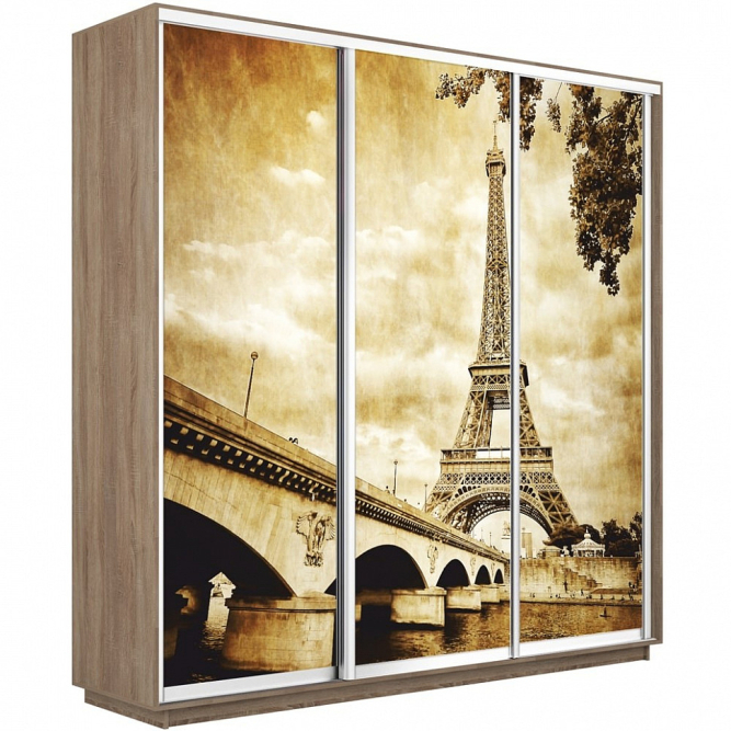 Шкаф-купе Экспресс 3-х дверный (Фото №1024 Париж)