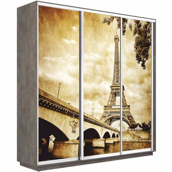 Шкаф-купе Экспресс 3-х дверный (Фото №1024 Париж)
