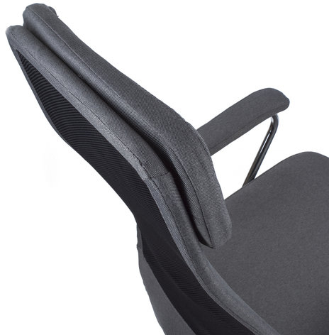 Кресло офисное BRABIX &quot;Flight EX-540&quot;, хром, ткань, сетка, серое, 531848