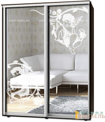 Шкаф-купе 2х дв Стандарт Пескоструй № 78