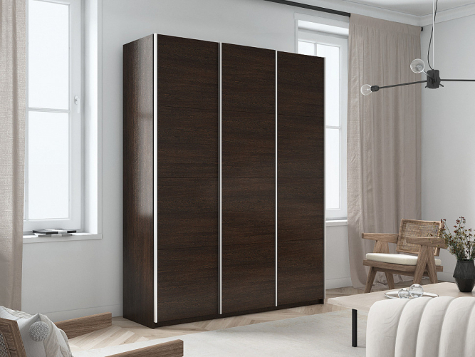 Шкаф-купе Прайм 3-х дверный (ЛДСП) Венге