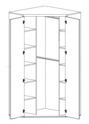 Шкаф угловой JSZFN 2D (Индиана дуб)