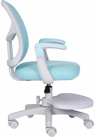 Кресло детское с подставкой для ног BRABIX &quot;Toy MG-205&quot;, сетка/ткань TW, голубое, 533152