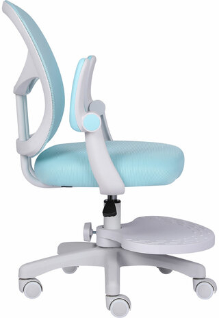 Кресло детское с подставкой для ног BRABIX &quot;Toy MG-205&quot;, сетка/ткань TW, голубое, 533152